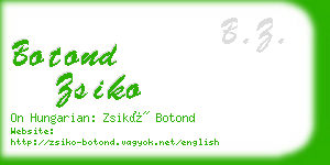 botond zsiko business card